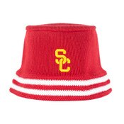 USC Trojans Cardinal and Cream SC Interlock Knucket Bucket Hat